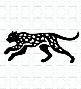 Silhouette eines rennenden Geparden